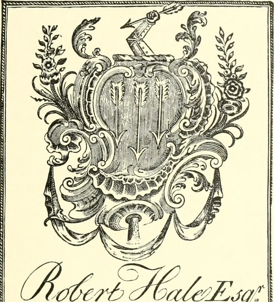 An illustration from American book-plates, a guide to their study with examples ... With a bibliography by Eben Hewins ... Illustrated with many reproductions of rare and interesting book-plates and in the finer editions with many prints from the original coppers both old and recent, 1905, leaf 148