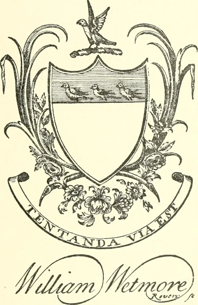 An illustration from American book-plates, a guide to their study with examples ... With a bibliography by Eben Hewins ... Illustrated with many reproductions of rare and interesting book-plates and in the finer editions with many prints from the original coppers both old and recent, 1905, leaf 192
