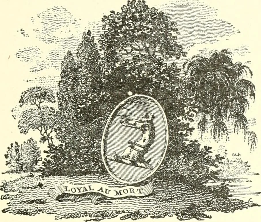 An illustration from American book-plates, a guide to their study with examples ... With a bibliography by Eben Hewins ... Illustrated with many reproductions of rare and interesting book-plates and in the finer editions with many prints from the original coppers both old and recent, 1905, leaf 220