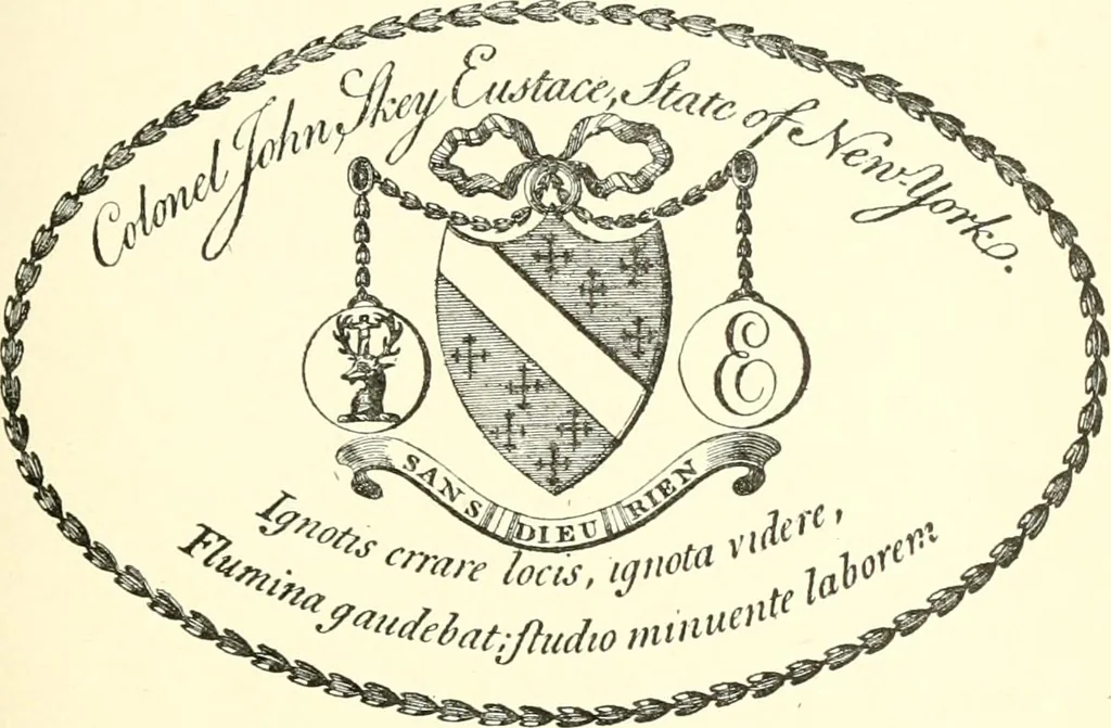 An illustration from American book-plates, a guide to their study with examples ... With a bibliography by Eben Hewins ... Illustrated with many reproductions of rare and interesting book-plates and in the finer editions with many prints from the original coppers both old and recent, 1905, leaf 248