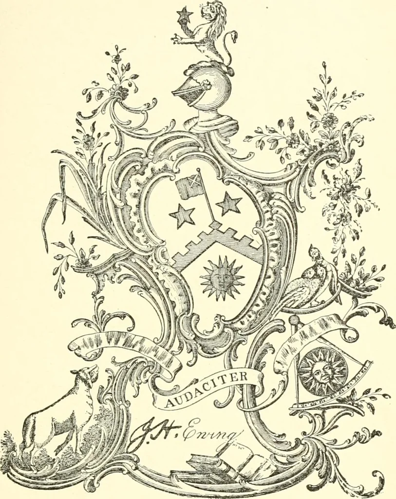 An illustration from American book-plates, a guide to their study with examples ... With a bibliography by Eben Hewins ... Illustrated with many reproductions of rare and interesting book-plates and in the finer editions with many prints from the original coppers both old and recent, 1905, leaf 250