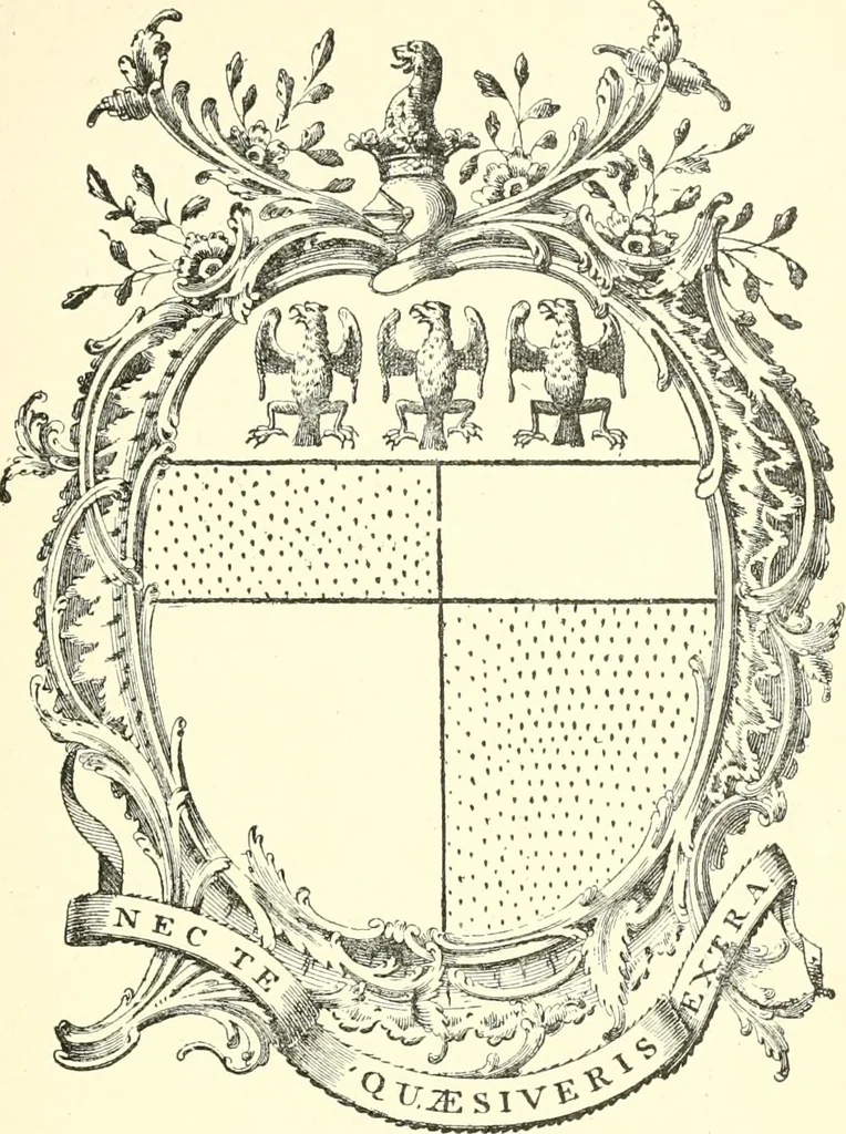 An illustration from American book-plates, a guide to their study with examples ... With a bibliography by Eben Hewins ... Illustrated with many reproductions of rare and interesting book-plates and in the finer editions with many prints from the original coppers both old and recent, 1905, leaf 264