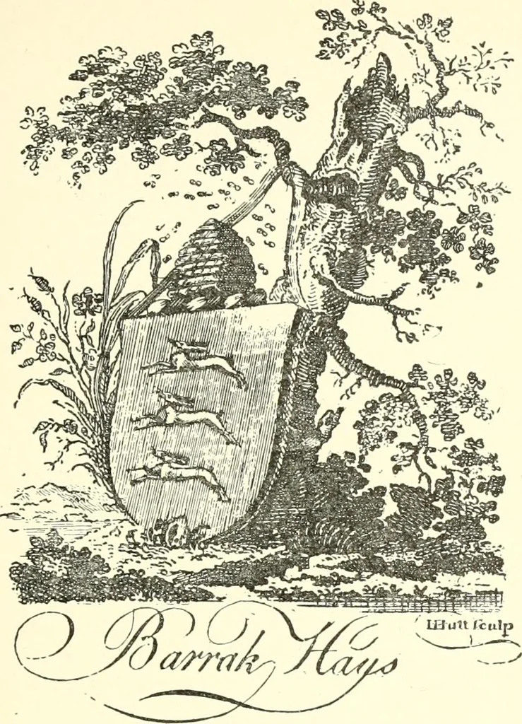 An illustration from American book-plates, a guide to their study with examples ... With a bibliography by Eben Hewins ... Illustrated with many reproductions of rare and interesting book-plates and in the finer editions with many prints from the original coppers both old and recent, 1905, leaf 268