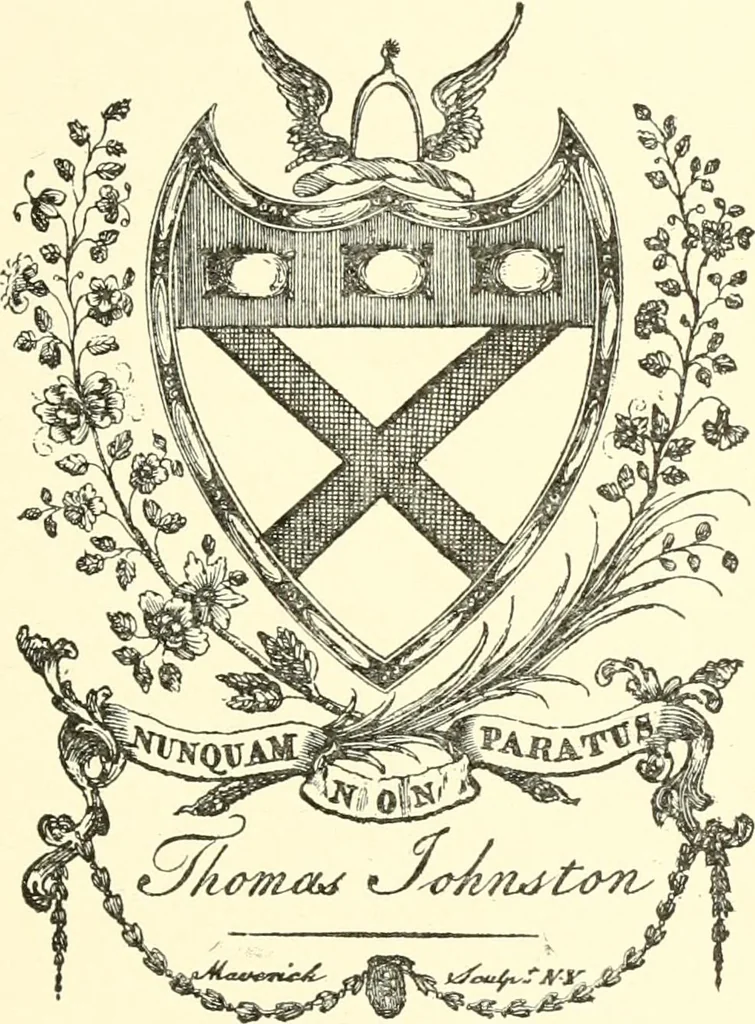 An illustration from American book-plates, a guide to their study with examples ... With a bibliography by Eben Hewins ... Illustrated with many reproductions of rare and interesting book-plates and in the finer editions with many prints from the original coppers both old and recent, 1905, leaf 280