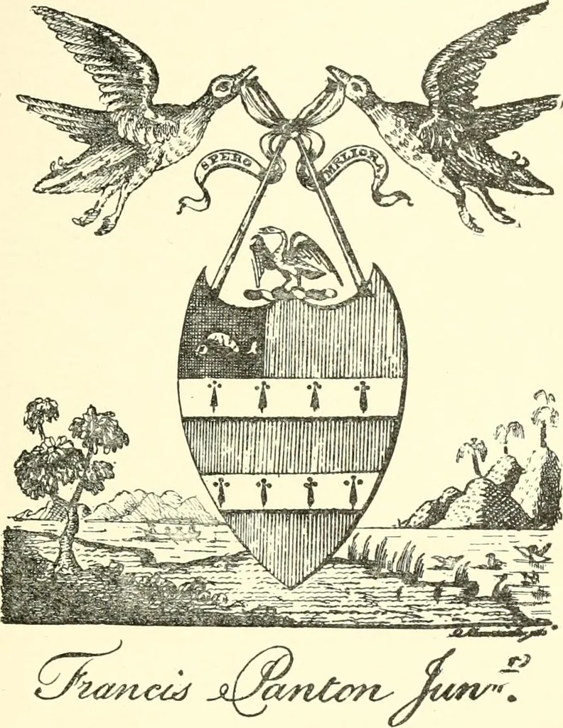 An illustration from American book-plates, a guide to their study with examples ... With a bibliography by Eben Hewins ... Illustrated with many reproductions of rare and interesting book-plates and in the finer editions with many prints from the original coppers both old and recent, 1905, leaf 308