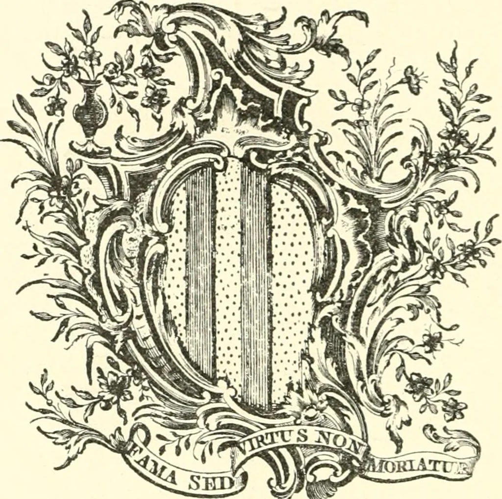An illustration from American book-plates, a guide to their study with examples ... With a bibliography by Eben Hewins ... Illustrated with many reproductions of rare and interesting book-plates and in the finer editions with many prints from the original coppers both old and recent, 1905, leaf 31