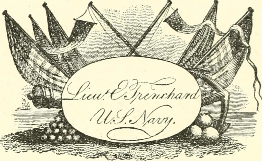 An illustration from American book-plates, a guide to their study with examples ... With a bibliography by Eben Hewins ... Illustrated with many reproductions of rare and interesting book-plates and in the finer editions with many prints from the original coppers both old and recent, 1905, leaf 35