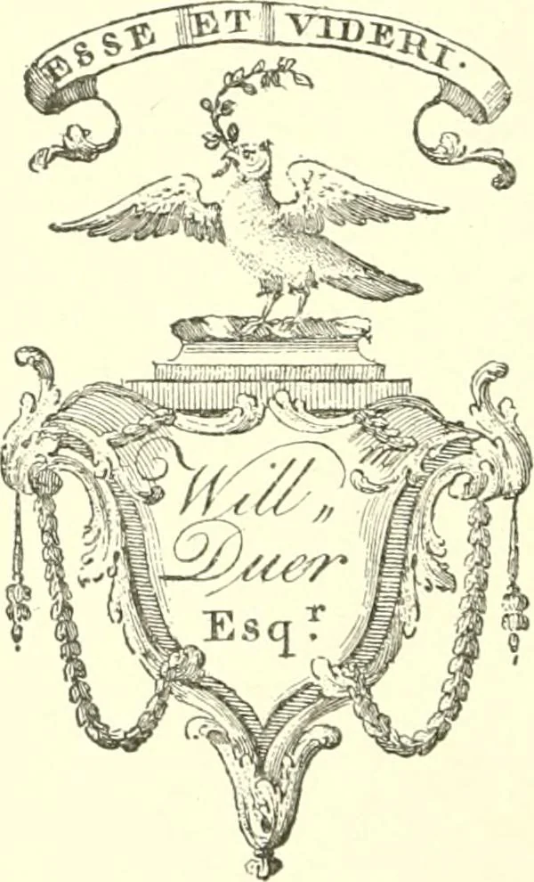 An illustration from American book-plates, a guide to their study with examples ... With a bibliography by Eben Hewins ... Illustrated with many reproductions of rare and interesting book-plates and in the finer editions with many prints from the original coppers both old and recent, 1905, leaf 371
