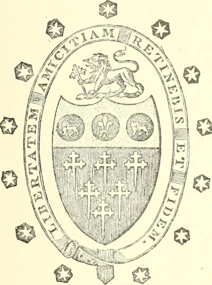 An illustration from American book-plates, a guide to their study with examples ... With a bibliography by Eben Hewins ... Illustrated with many reproductions of rare and interesting book-plates and in the finer editions with many prints from the original coppers both old and recent, 1905, leaf 38