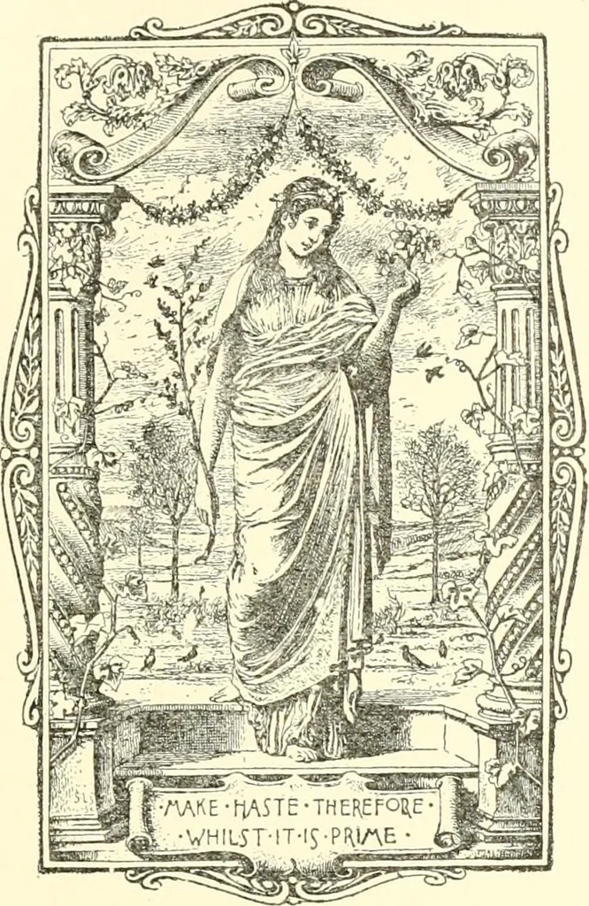 An illustration from American book-plates, a guide to their study with examples ... With a bibliography by Eben Hewins ... Illustrated with many reproductions of rare and interesting book-plates and in the finer editions with many prints from the original coppers both old and recent, 1905, leaf 392