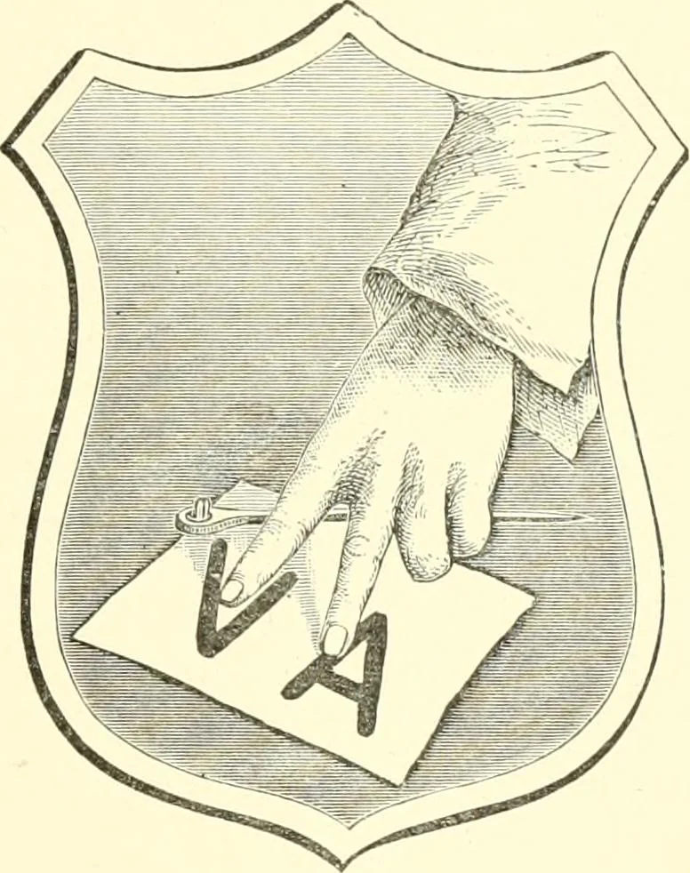 An illustration from American book-plates, a guide to their study with examples ... With a bibliography by Eben Hewins ... Illustrated with many reproductions of rare and interesting book-plates and in the finer editions with many prints from the original coppers both old and recent, 1905, leaf 430