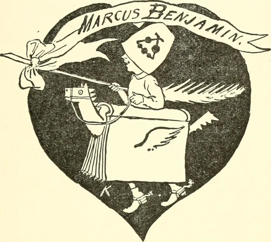 An illustration from American book-plates, a guide to their study with examples ... With a bibliography by Eben Hewins ... Illustrated with many reproductions of rare and interesting book-plates and in the finer editions with many prints from the original coppers both old and recent, 1905, leaf 432