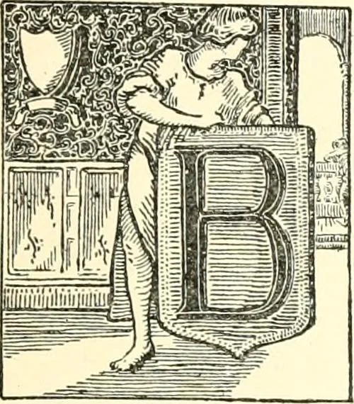 An illustration from American book-plates, a guide to their study with examples ... With a bibliography by Eben Hewins ... Illustrated with many reproductions of rare and interesting book-plates and in the finer editions with many prints from the original coppers both old and recent, 1905, leaf 62