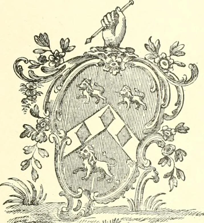 An illustration from American book-plates, a guide to their study with examples ... With a bibliography by Eben Hewins ... Illustrated with many reproductions of rare and interesting book-plates and in the finer editions with many prints from the original coppers both old and recent, 1905, leaf 78