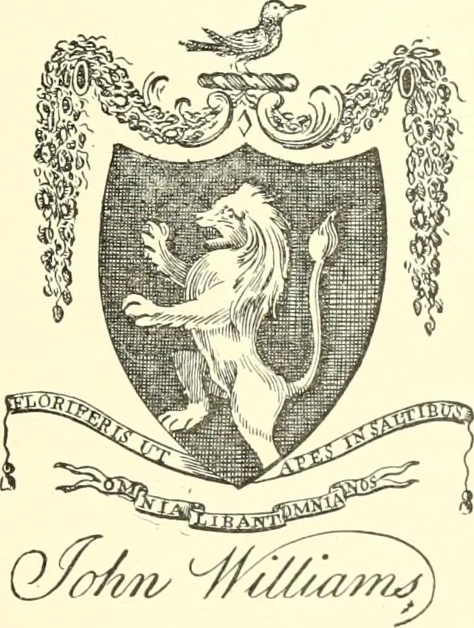 An illustration from American book-plates, a guide to their study with examples ... With a bibliography by Eben Hewins ... Illustrated with many reproductions of rare and interesting book-plates and in the finer editions with many prints from the original coppers both old and recent, 1905, leaf 86