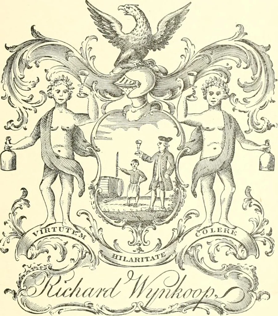 An illustration from American book-plates, a guide to their study with examples ... With a bibliography by Eben Hewins ... Illustrated with many reproductions of rare and interesting book-plates and in the finer editions with many prints from the original coppers both old and recent, 1905, leaf 90