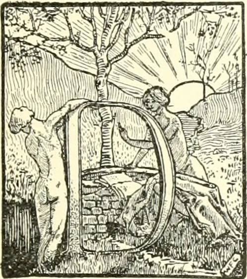 An illustration from American book-plates, a guide to their study with examples ... With a bibliography by Eben Hewins ... Illustrated with many reproductions of rare and interesting book-plates and in the finer editions with many prints from the original coppers both old and recent, 1905, leaf 92