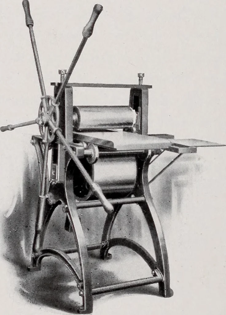 An illustration from Plate printing and die stamping; how to operate a department for copperplate and steel-die engraving and printing, 1917, leaf 33