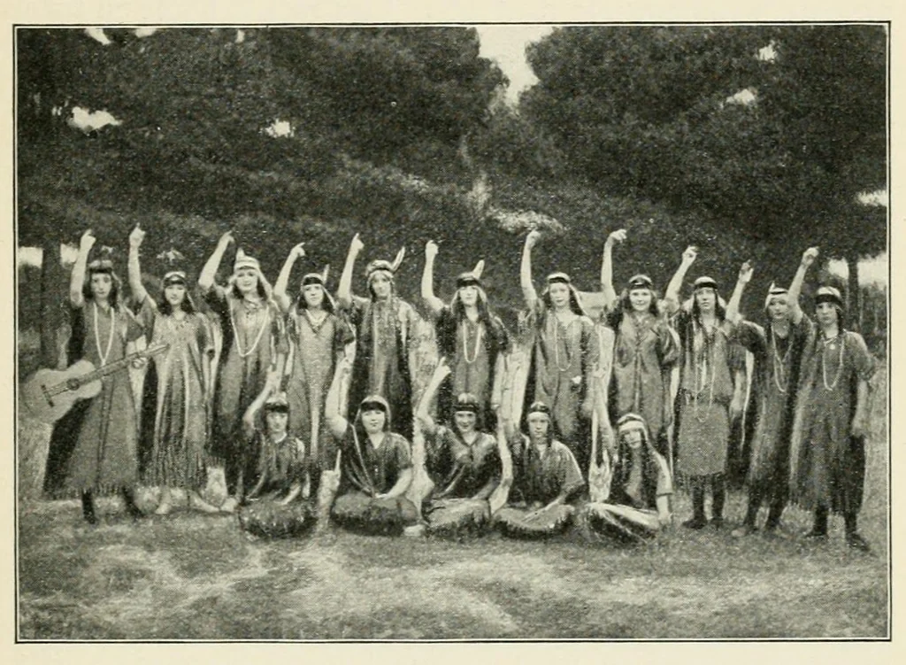 An illustration from Play and recreation for the open country, 1914, leaf 157
