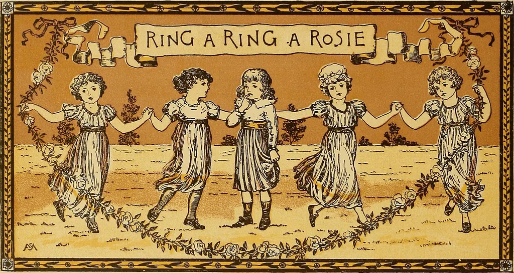 An illustration from Plays and games for little folks, 1890, leaf 11