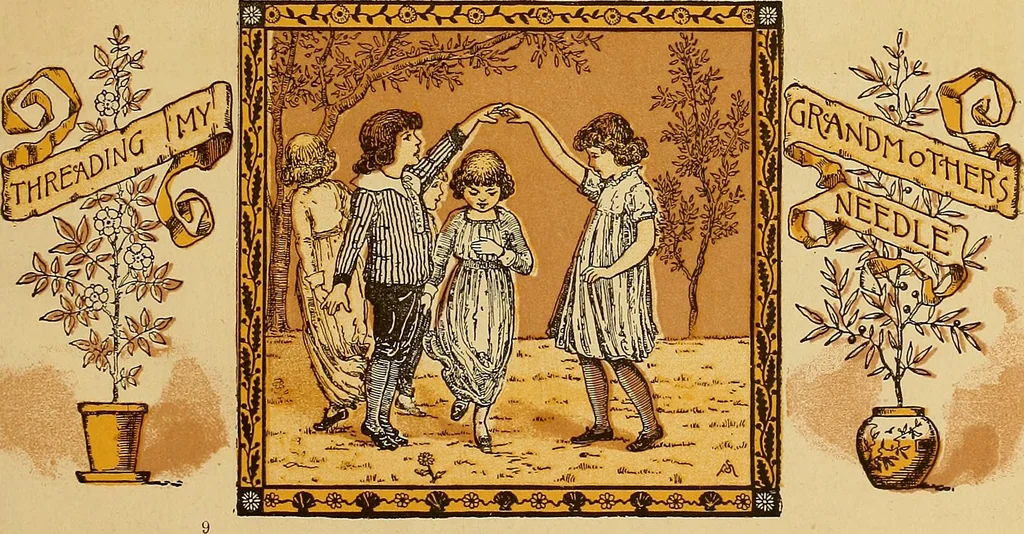 An illustration from Plays and games for little folks, 1890, leaf 16