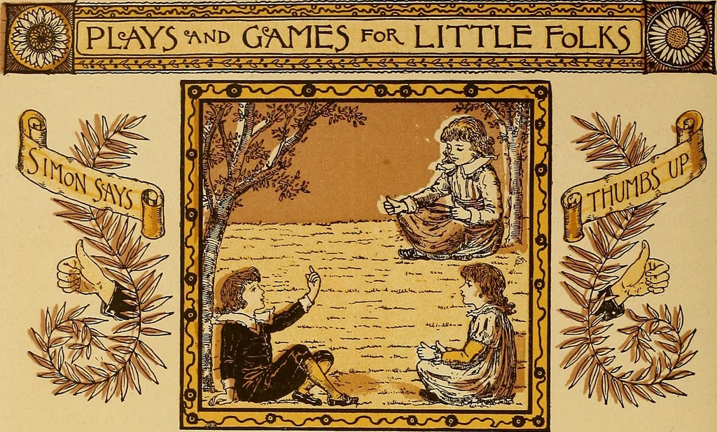 An illustration from Plays and games for little folks, 1890, leaf 23