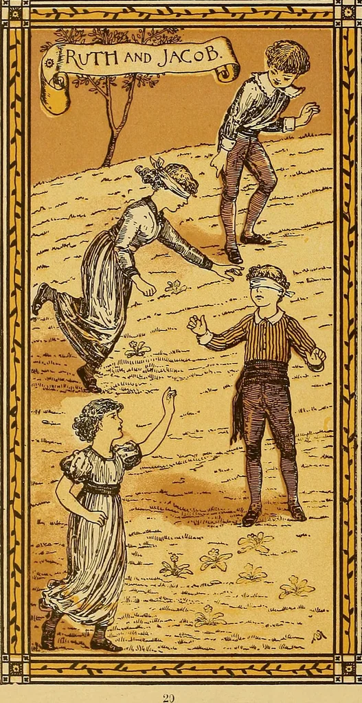 An illustration from Plays and games for little folks, 1890, leaf 27