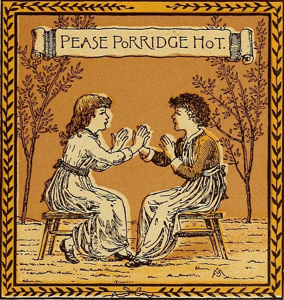 An illustration from Plays and games for little folks, 1890, leaf 32