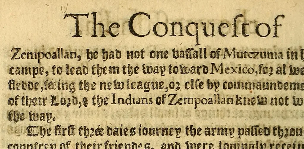 An illustration from The pleasant historie of the conquest of the West India, : now called New Spaine. atchieued by the most woorthie prince Hernando Cortes ..., 1596, leaf 126