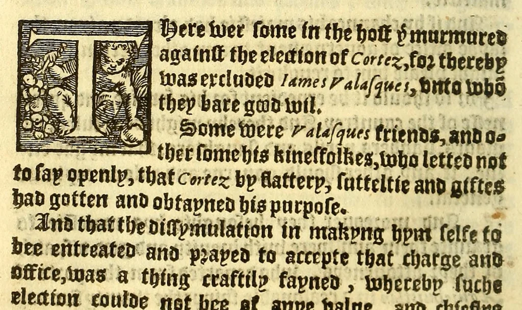An illustration from The pleasant historie of the conquest of the VVeast India, now called New Spayne, atchieued by the vvorthy prince Hernando Cortes ..., 1578, leaf 116