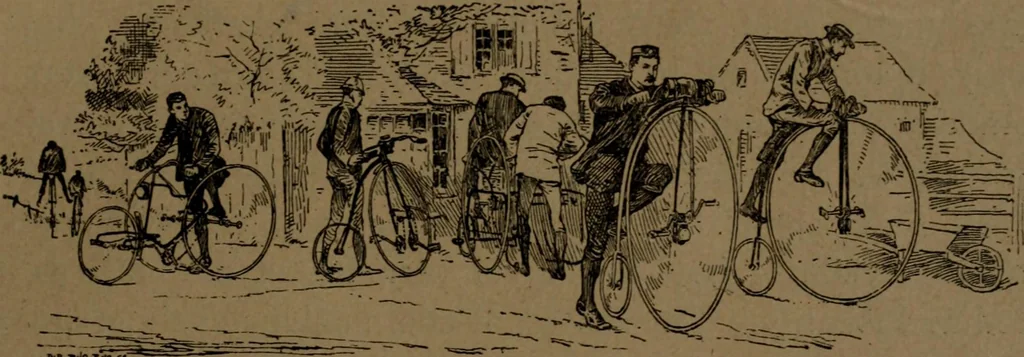 An illustration from The pleasures, objects, and advantages of cycling : with numerous illustrations, 1887, leaf 24