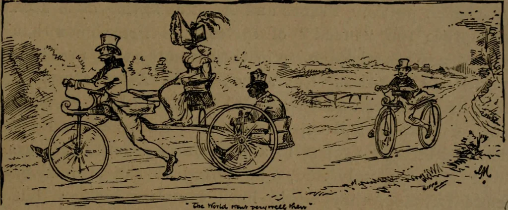 An illustration from The pleasures, objects, and advantages of cycling : with numerous illustrations, 1887, leaf 28