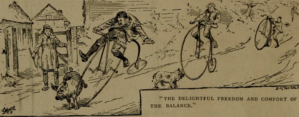 An illustration from The pleasures, objects, and advantages of cycling : with numerous illustrations, 1887, leaf 39