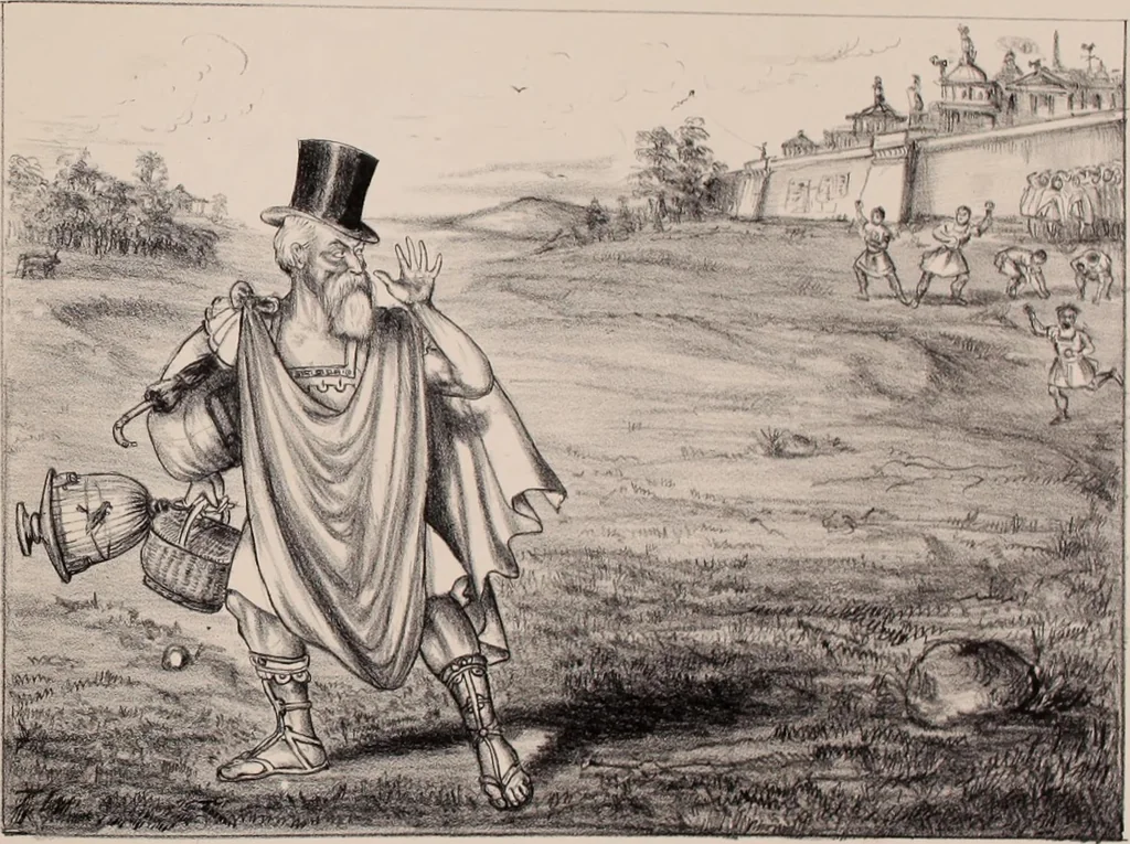An illustration from Plutarch restored: an anachronatic metempsychosis., 1862, leaf 42
