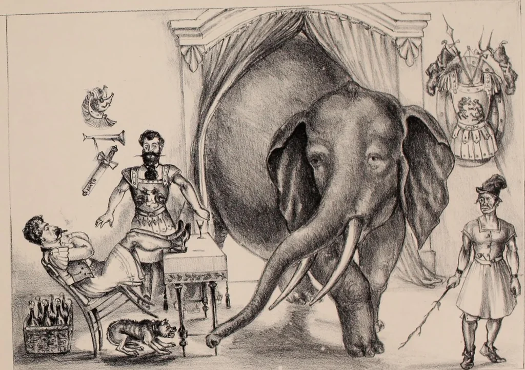 An illustration from Plutarch restored: an anachronatic metempsychosis., 1862, leaf 58