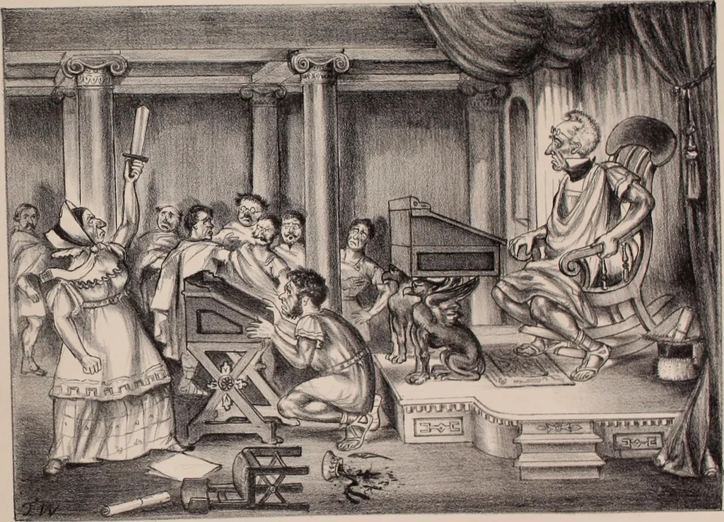 An illustration from Plutarch restored: an anachronatic metempsychosis., 1862, leaf 62