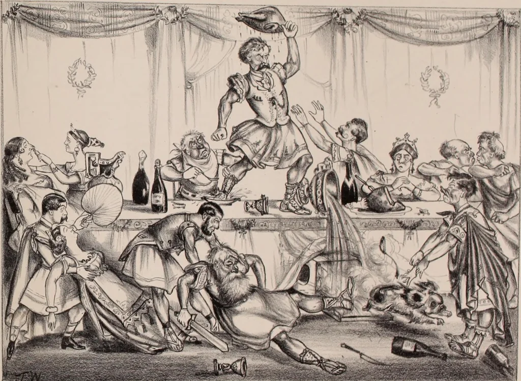 An illustration from Plutarch restored: an anachronatic metempsychosis., 1862, leaf 70