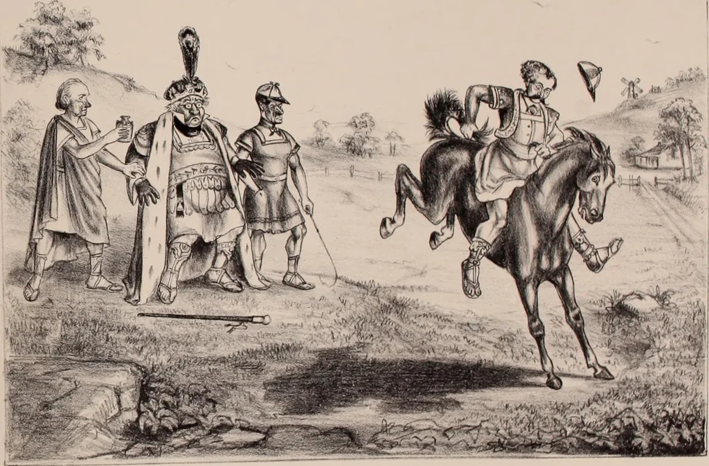 An illustration from Plutarch restored: an anachronatic metempsychosis., 1862, leaf 84