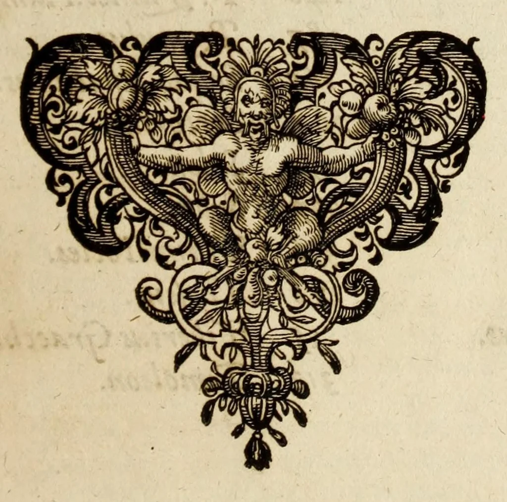 An illustration from Plvtarchi Chaeronensis Svmmi et philosophi et historici parallela : id est, vitae illvstrivm vivorvm Graecorvm et Romanorum, 1580, leaf 9