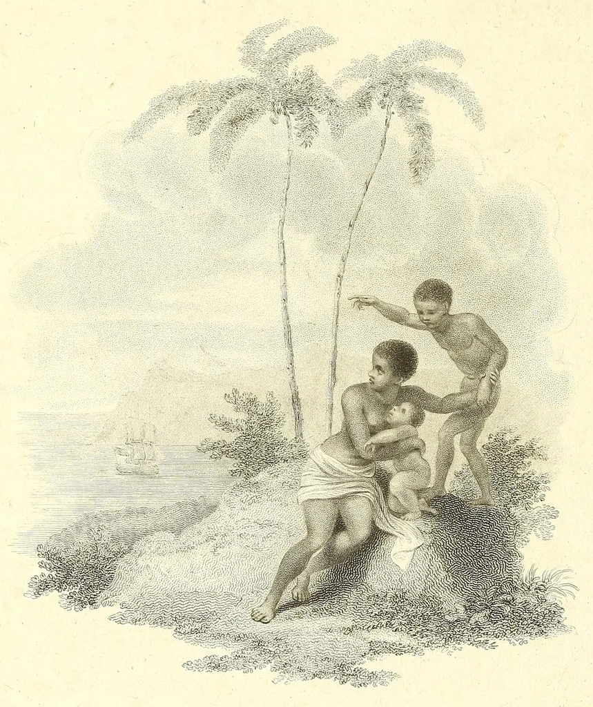 An illustration from Poems on the abolition of the slave trade, 1809, leaf 104