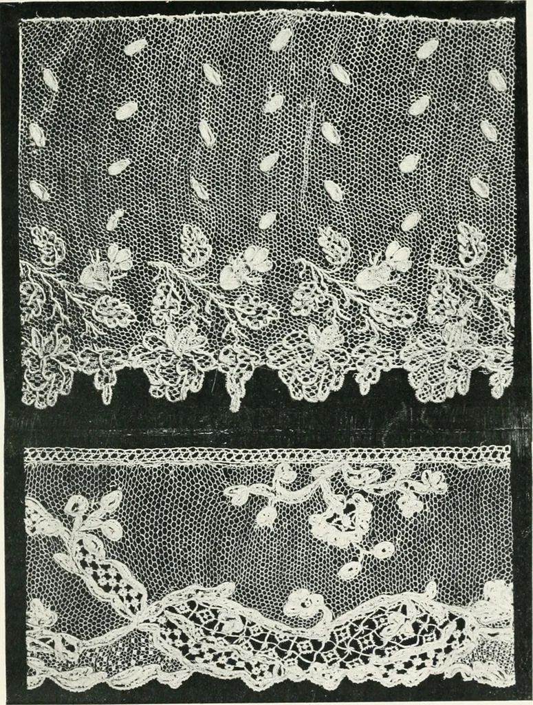 An illustration from Point and pillow lace : a short account of various kinds ancient and modern, and how to recognize them, 1899, leaf 120