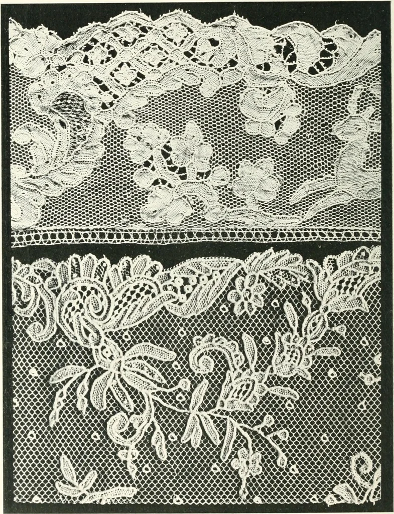 An illustration from Point and pillow lace : a short account of various kinds ancient and modern, and how to recognize them, 1899, leaf 163