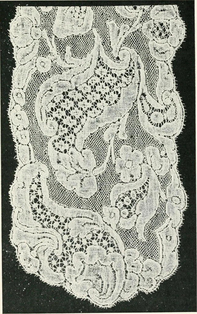 An illustration from Point and pillow lace : a short account of various kinds ancient and modern, and how to recognize them, 1899, leaf 170