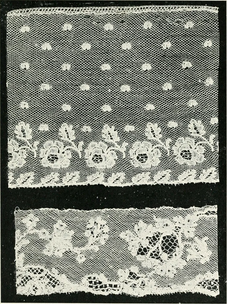 An illustration from Point and pillow lace : a short account of various kinds ancient and modern, and how to recognize them, 1899, leaf 174
