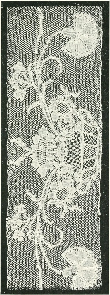 An illustration from Point and pillow lace : a short account of various kinds ancient and modern, and how to recognize them, 1899, leaf 180