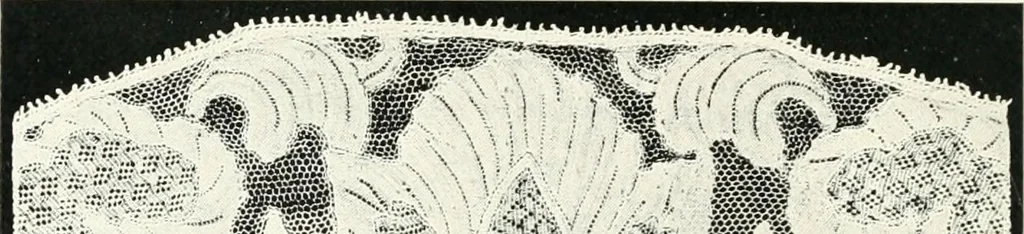 An illustration from Point and pillow lace : a short account of various kinds ancient and modern, and how to recognize them, 1899, leaf 75