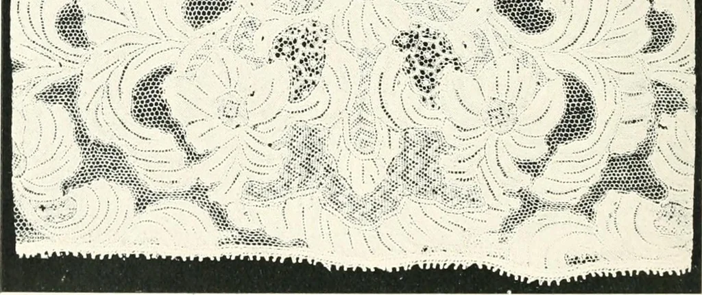 An illustration from Point and pillow lace : a short account of various kinds ancient and modern, and how to recognize them, 1899, leaf 75
