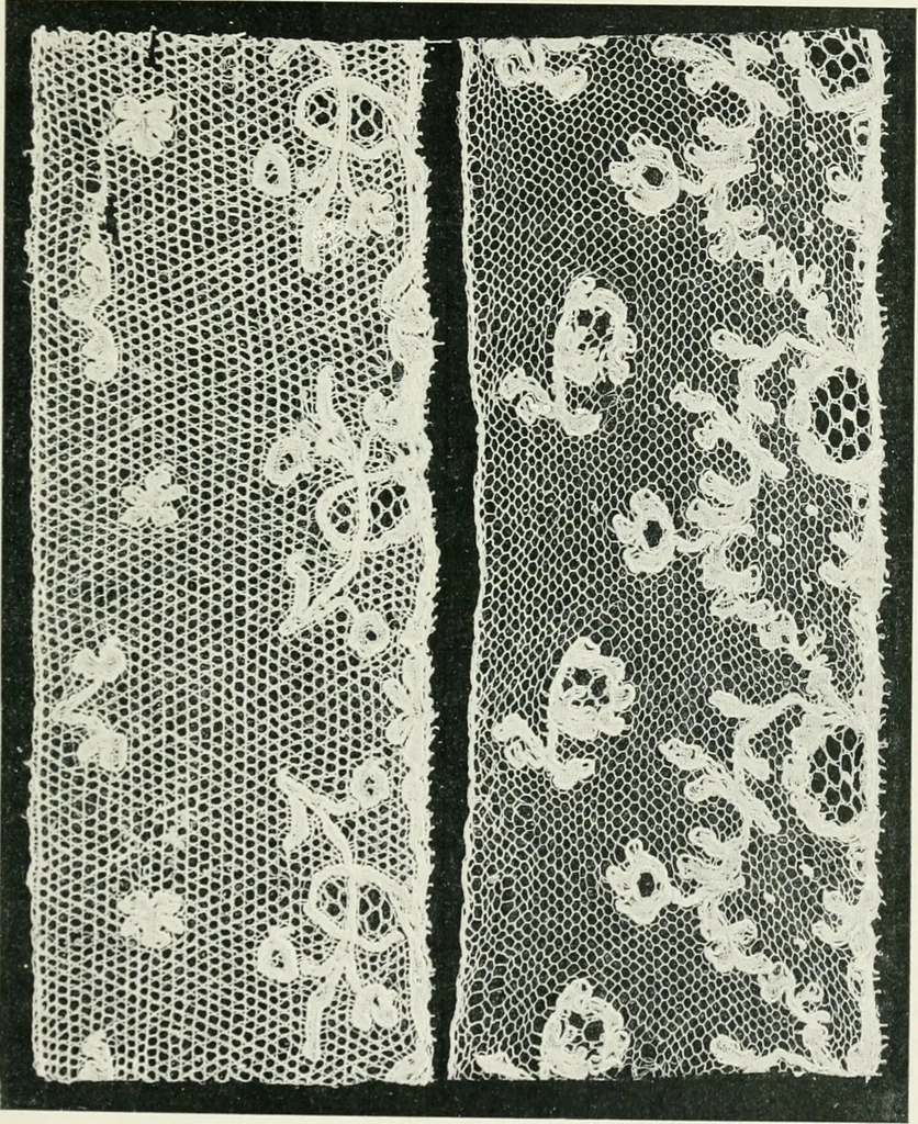 An illustration from Point and pillow lace : a short account of various kinds ancient and modern, and how to recognize them, 1899, leaf 132