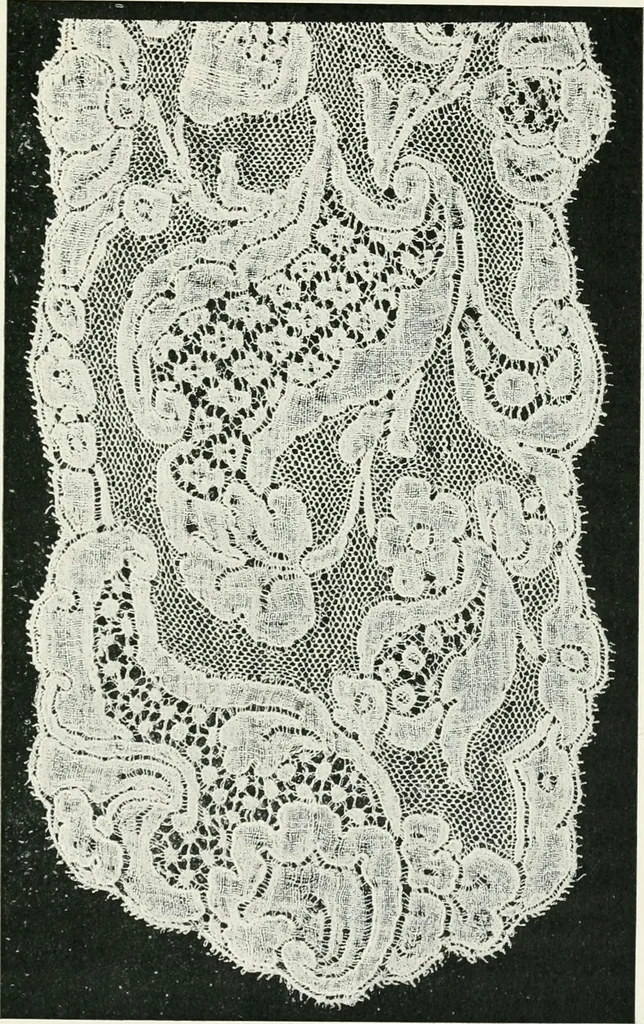 An illustration from Point and pillow lace : a short account of various kinds ancient and modern, and how to recognize them, 1899, leaf 170
