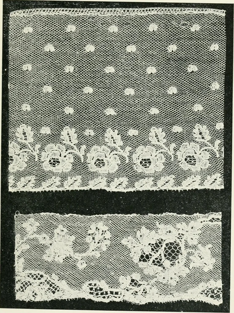 An illustration from Point and pillow lace : a short account of various kinds ancient and modern, and how to recognize them, 1899, leaf 174